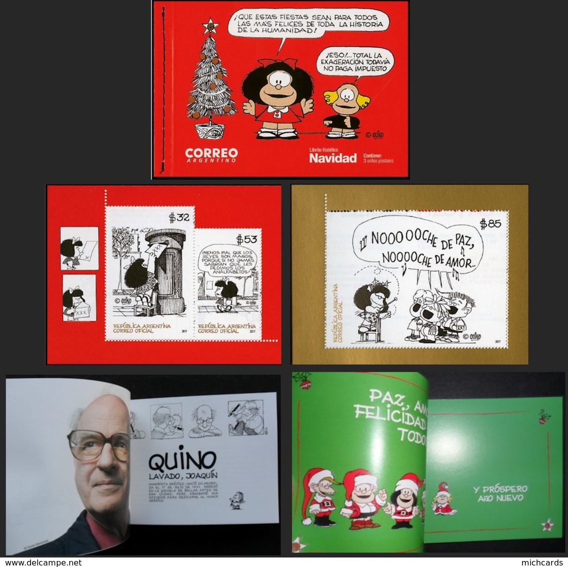 230 ARGENTINE 2017 - Yvert C 157 - Carnet MAFALDA Comics BD Noël Navidad - Neuf **(MNH) Sans Trace De Charniere - Unused Stamps