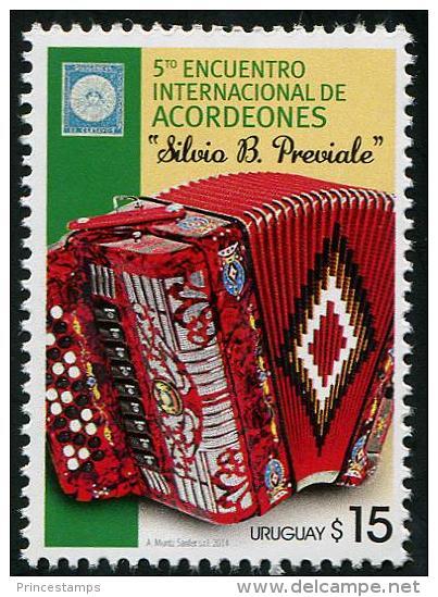Uruguay (2014) - Set -   /  Musique - Musical Instruments - Music - Stamp On Stamp - Timbre Sur Timbre - Acordeon - Musica