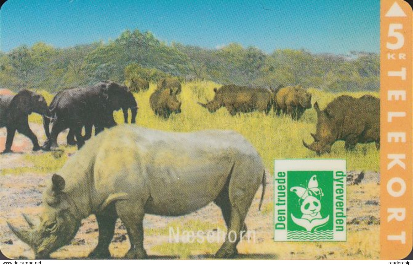 Denmark KP-073 Endangered Wildlife: Rhinoceros, 3.500 Ex - Denemarken
