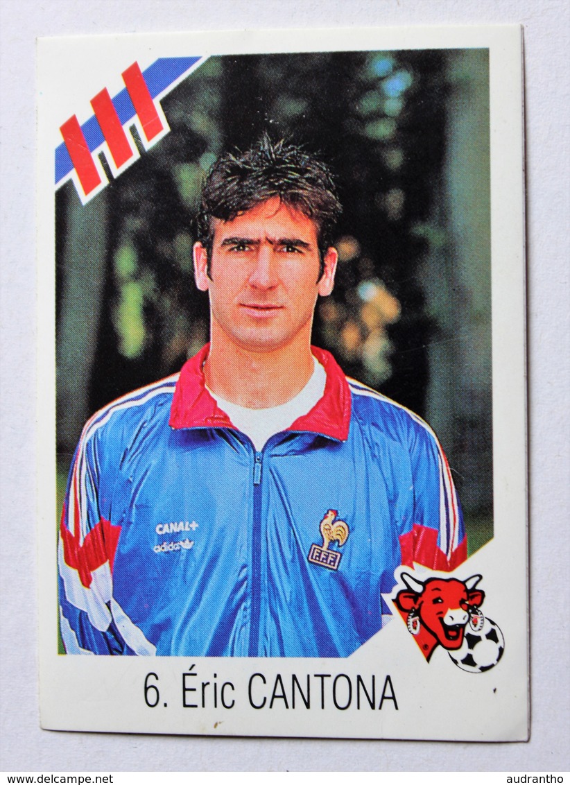 Autocollant Vache Qui Rit Football Eric Cantona 20 Stars équipe De France 1992 N°6 - Autres & Non Classés