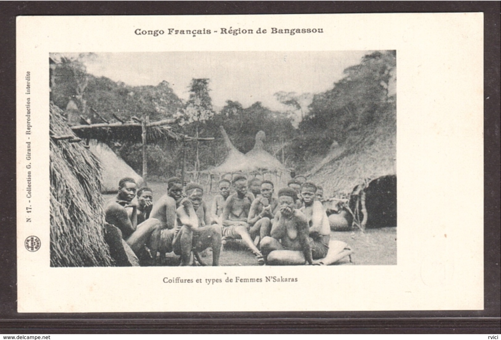 CPA CONGO Brazza Bangassou, Animée. Femmes N'Sakaras. - Congo Français