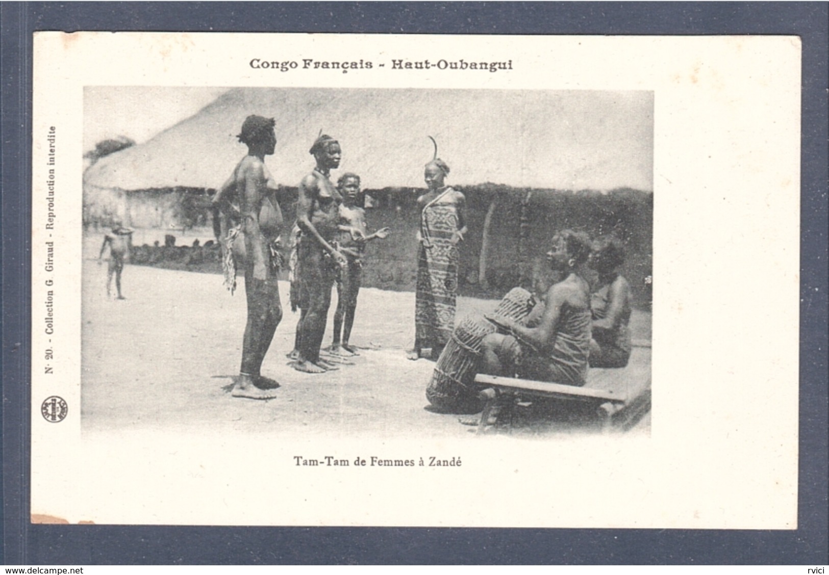 CPA CONGO Ougangui Musique, Tam-Tam De Femmes - Congo Français