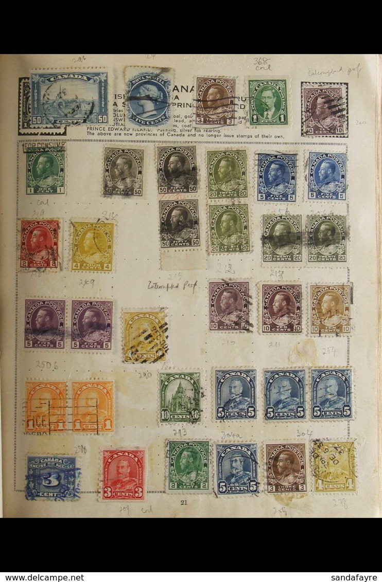 OLD TIME RAPKIN ALBUM WITH STAMPS TO EARLY 1950s Interesting Old Time Album With Better Range Of British Commonwealth ,  - Other & Unclassified