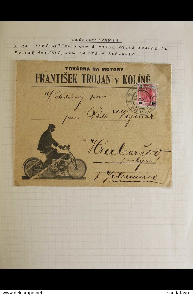 MOTORCYCLING 1905-2014 Collection Of AUSTRIAN Covers, Plus Pieces, Stamps And Other Items, Relating To MOTORCYCLING - Il - Unclassified