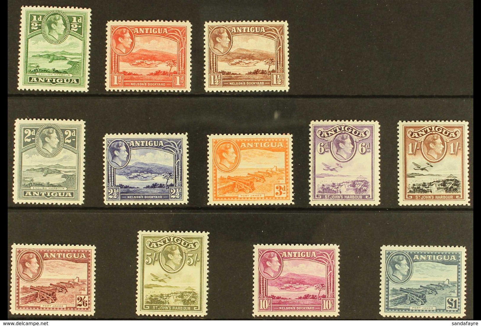 1938-51 Pictorial Definitive Set, SG 98/109, Fine Mint (12 Stamps) For More Images, Please Visit Http://www.sandafayre.c - Altri & Non Classificati