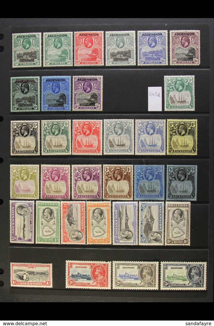 1922-1935 COMPREHENSIVE FINE MINT COLLECTION On A Stock Page, All Different, Inc 1922 Opts Set, 1924-33 Badge Set, Plus  - Ascensione