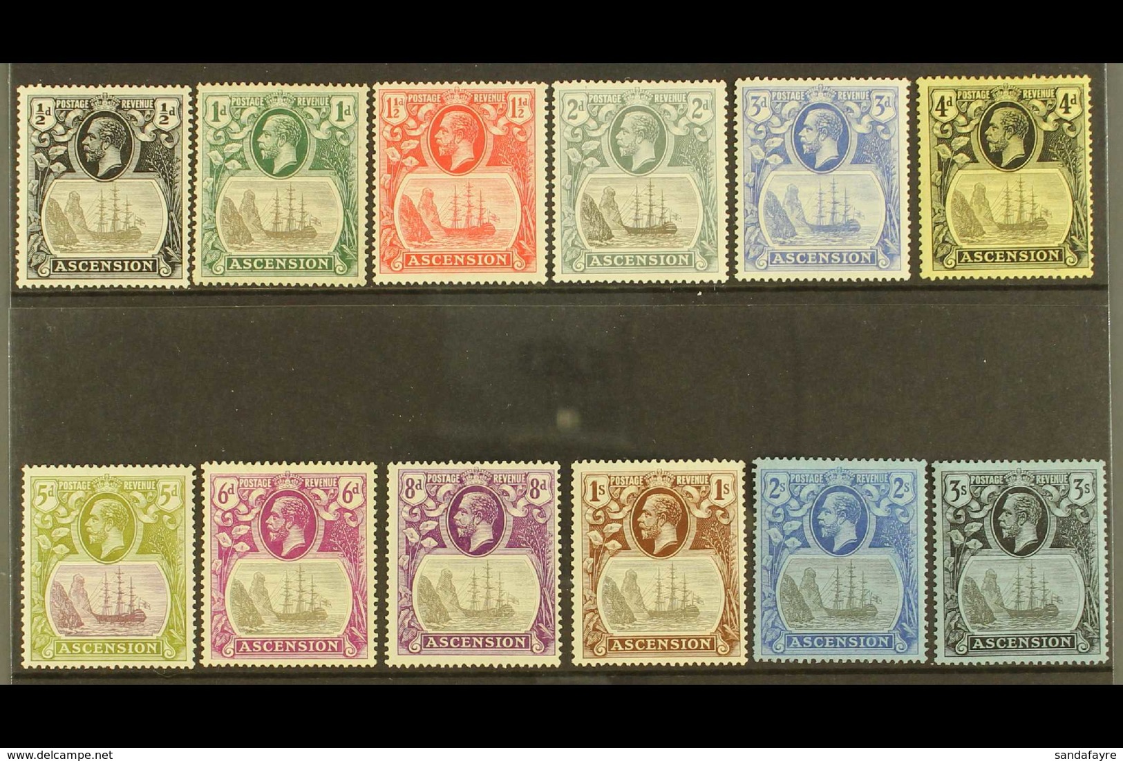1924-33 "Badge Of St Helena" Complete Set, SG 10/20, Very Fine Mint. (12 Stamps) For More Images, Please Visit Http://ww - Ascensione