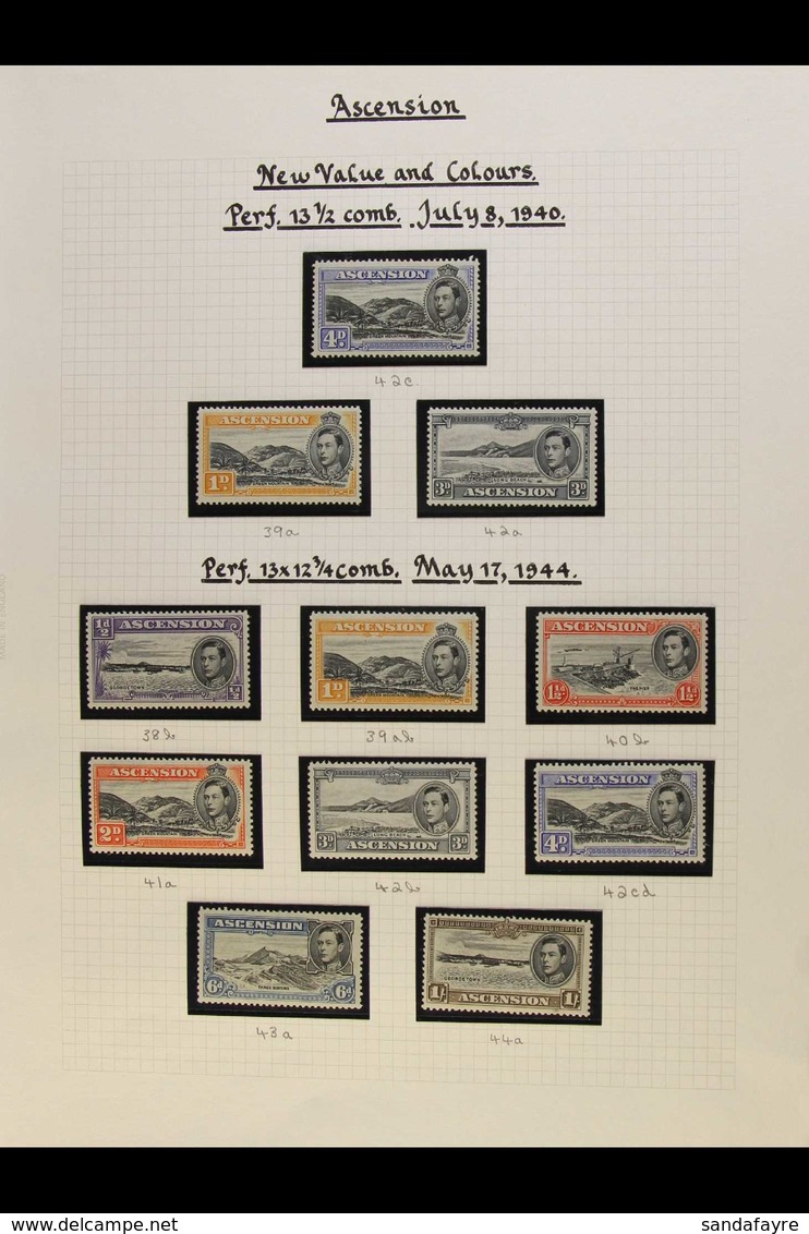 1938 - 1953 GEO VI PICTORIAL ISSUE Lovely Fresh Mint Collection In Mounts On Pages Arranged By Issue Date And Identified - Ascensione