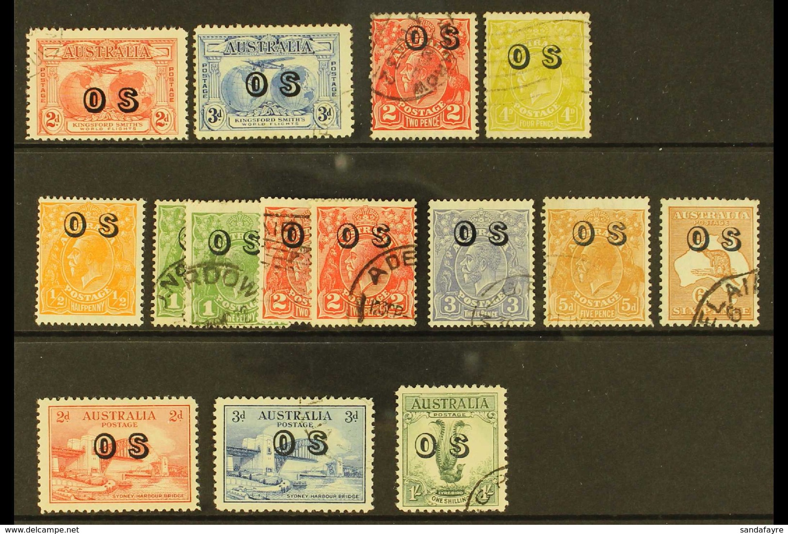 OFFICIALS Mint And Used Selection Of Printed "OS" Overprints Incl 1931 Airs, Wmk CofA Set To 6d, 1s Green Etc. Cat £166  - Other & Unclassified