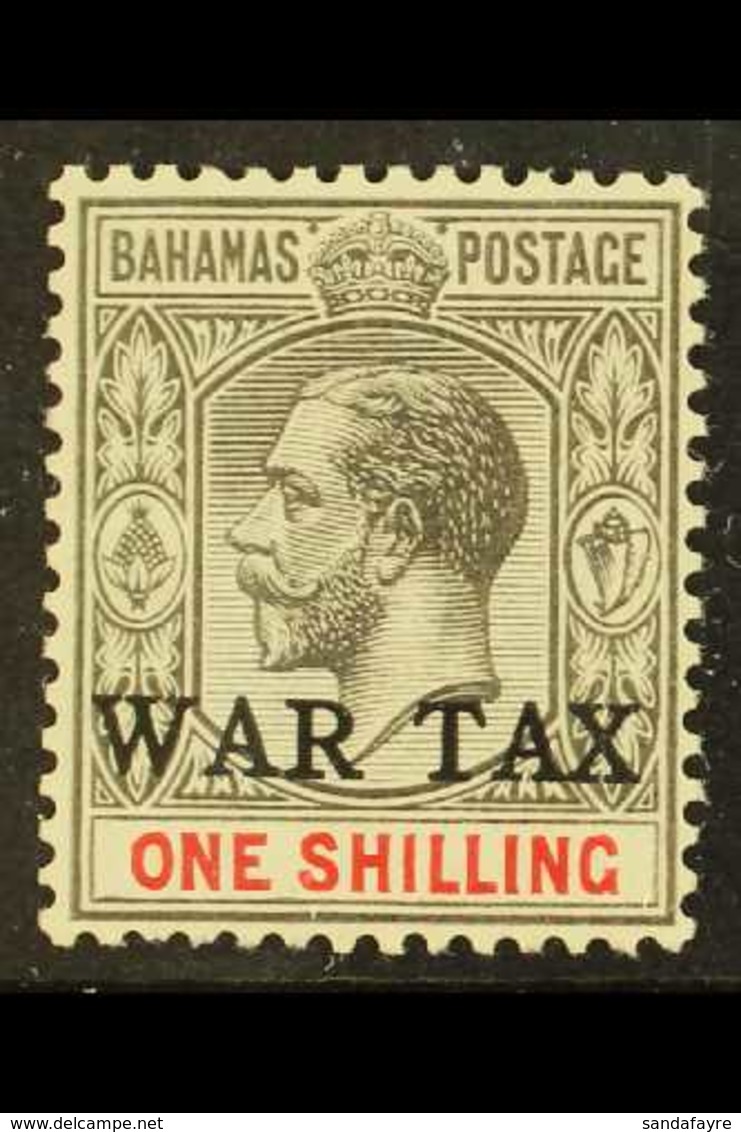 1918 1s Grey- Black And Carmine "WAR TAX" Overprinted, SG 95, Very Fine Mint, Only 1200 Printed. A Lovely Example! For M - Altri & Non Classificati