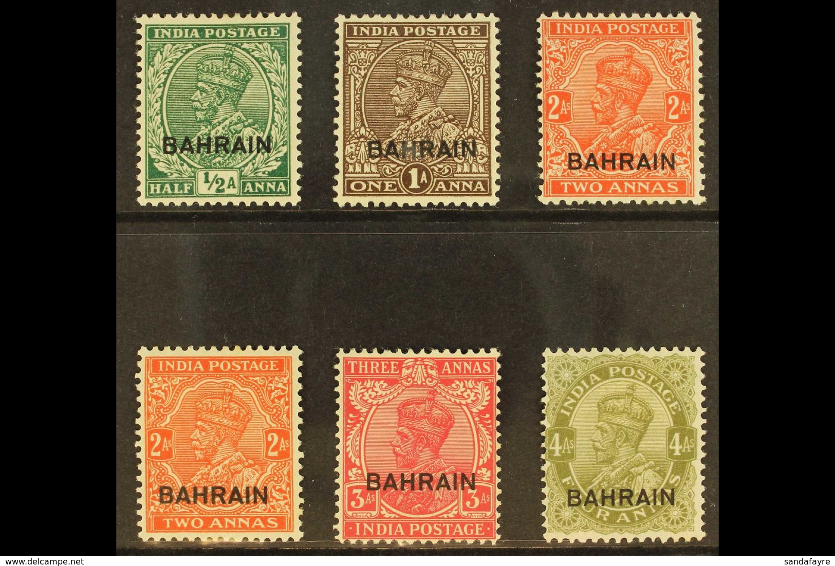 1934-7 Multi Star Wmk Definitive Set (inc Both 2a Die), SG 15/19, Very Fine Mint (6 Stamps) For More Images, Please Visi - Bahrein (...-1965)