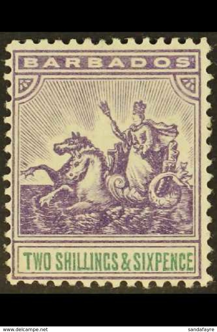 1903 2s.6d Violet And Green, SG 115, Fine Mint. For More Images, Please Visit Http://www.sandafayre.com/itemdetails.aspx - Barbados (...-1966)