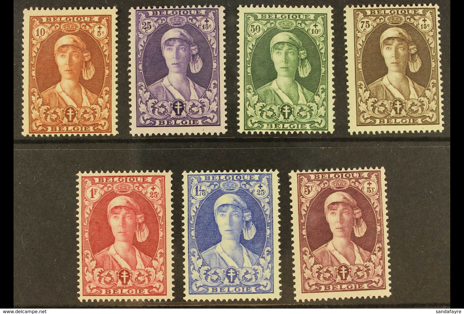 1931 Anti-tuberculosis Fund Complete Set (SG 593/99, COB 326/32, Michel 315/21), Never Hinged Mint, Fresh. (7 Stamps) Fo - Altri & Non Classificati