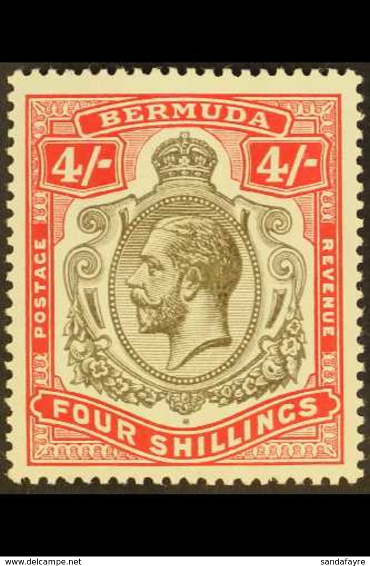 1918-22 4s Black & Carmine, SG 52b, Never Hinged Mint For More Images, Please Visit Http://www.sandafayre.com/itemdetail - Bermuda