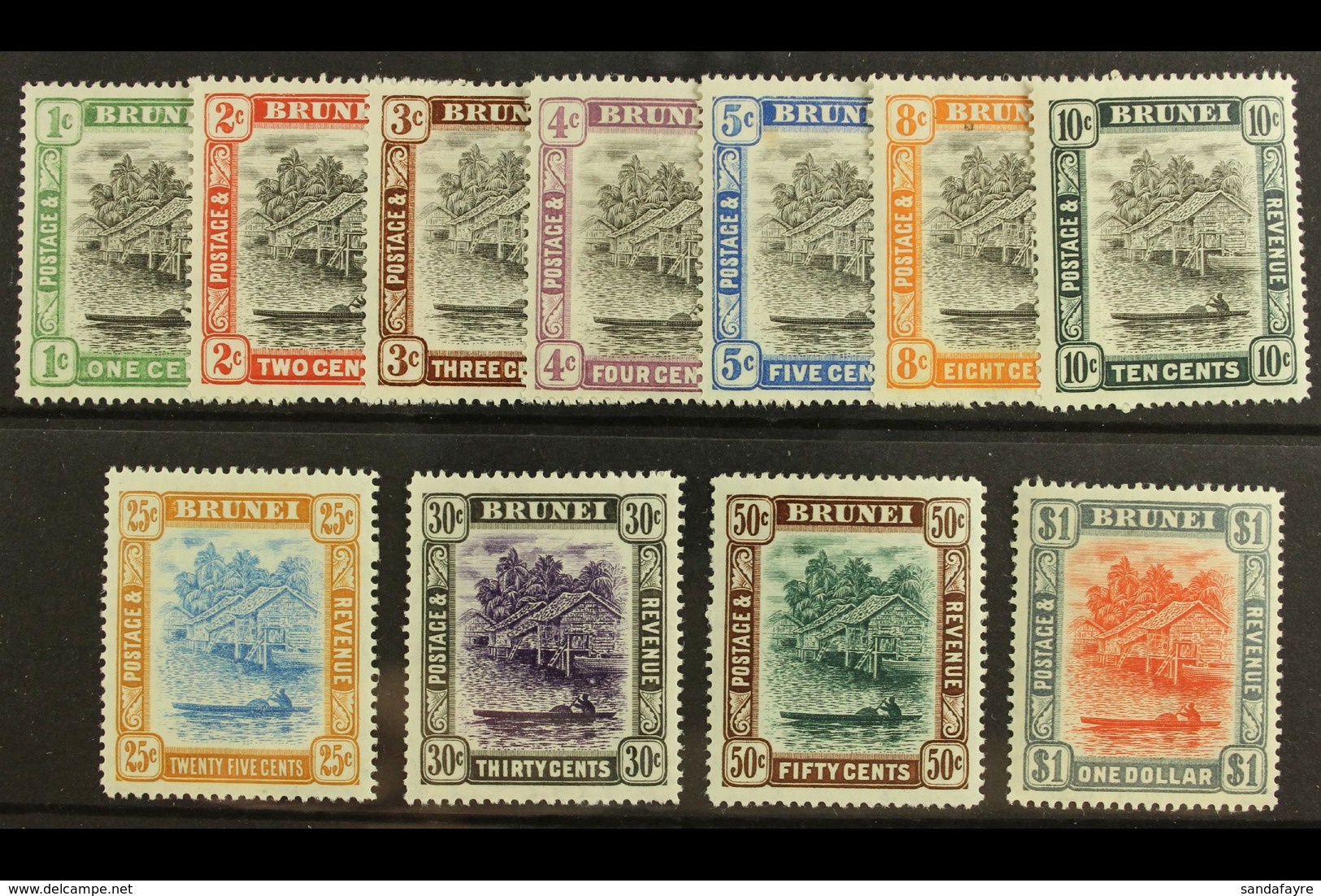 1907 Brunei River Set Complete, SG 23/33, Very Fine And Fresh Mint. (11 Stamps) For More Images, Please Visit Http://www - Brunei (...-1984)