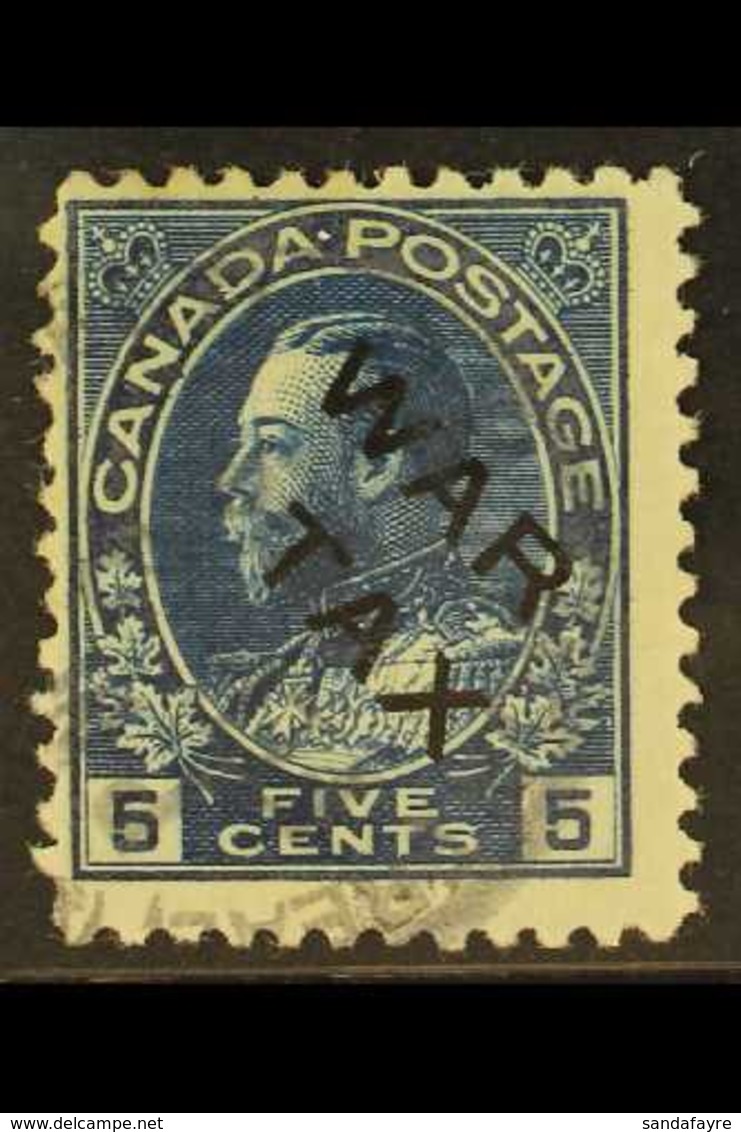 1915 5c Blue "War Tax" Overprinted, SG 225, Used For More Images, Please Visit Http://www.sandafayre.com/itemdetails.asp - Other & Unclassified