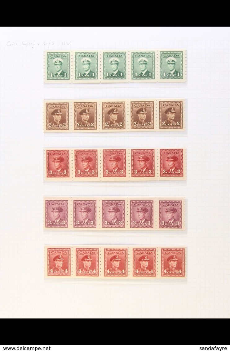 1942-48 WAR EFFORT ISSUES An Extensive Mint And Used Collection On Album Pages, Includes The Complete Set Of 14 Mint, Im - Altri & Non Classificati