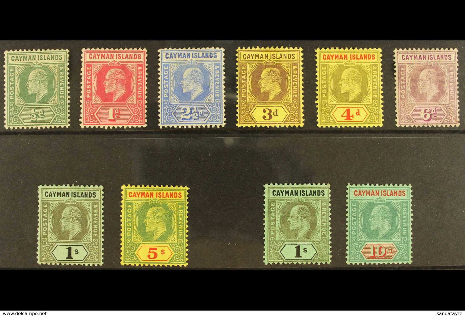1907-09 Set Complete, Both Wmks, SG 25/34, Fine Mint (the 1s SG 33 With Toned Perf) 10 Stamps For More Images, Please Vi - Cayman (Isole)