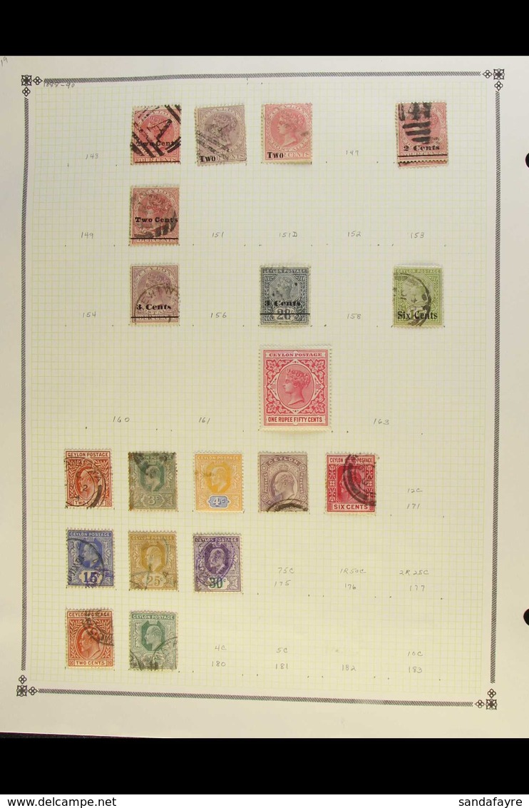 1857-2012 USED COLLECTION Ceylon And Sri Lanka Issues Laid Out Chronologically On Album Pages, Good Basic Collection, No - Ceylon (...-1947)