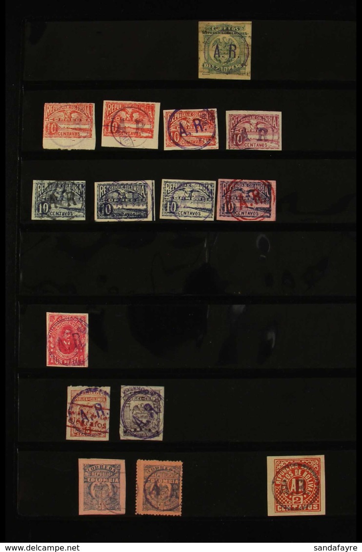 "REGISTRATION" AND "ACKNOWLEDGEMENT OF RECEIPT" 1865-1917 Mint And Used Collection Of "A", "R" And "AR" Stamps. With Reg - Colombia
