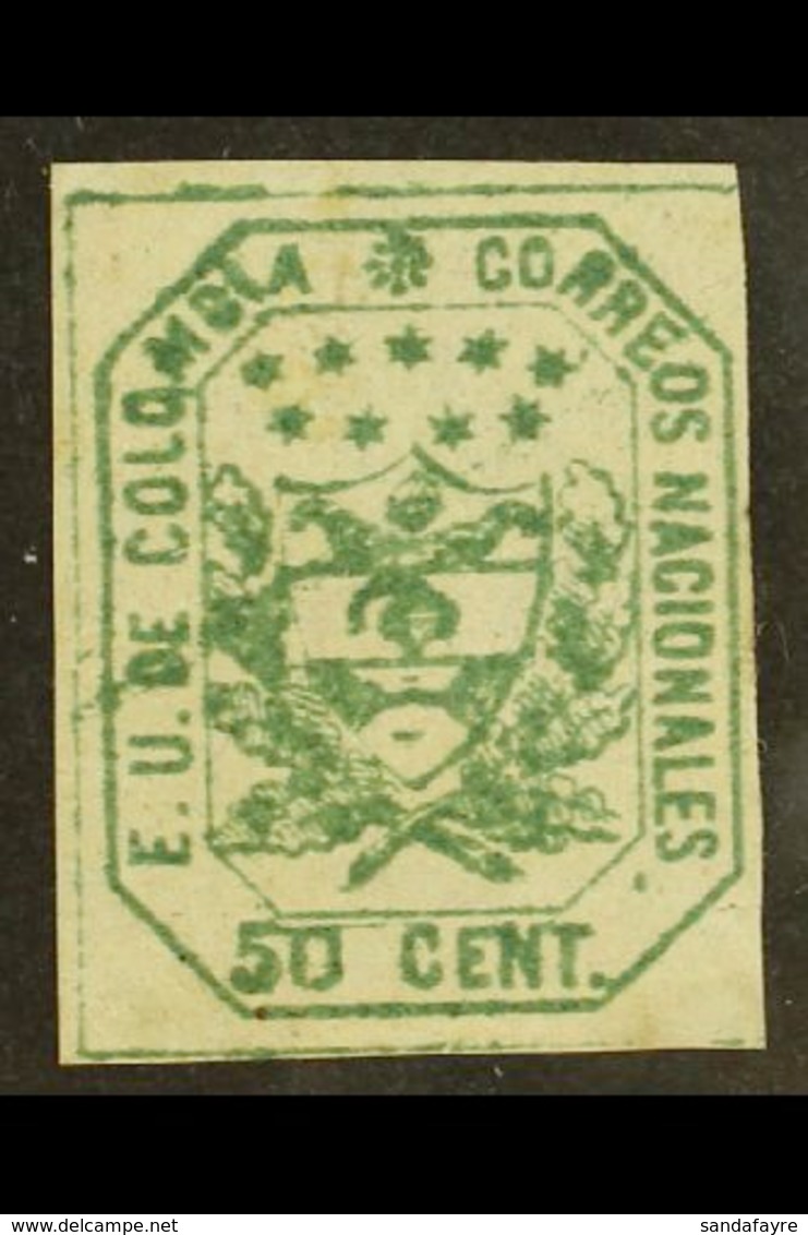 1863 50c Green, Sc 29 (SG 25), Very Fine Mint. For More Images, Please Visit Http://www.sandafayre.com/itemdetails.aspx? - Colombia