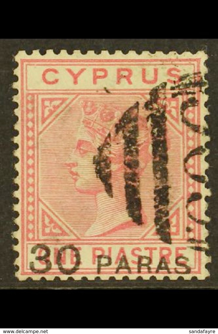 1882 30pa On 1pi Rose, SG 24, Very Fine Used. For More Images, Please Visit Http://www.sandafayre.com/itemdetails.aspx?s - Altri & Non Classificati
