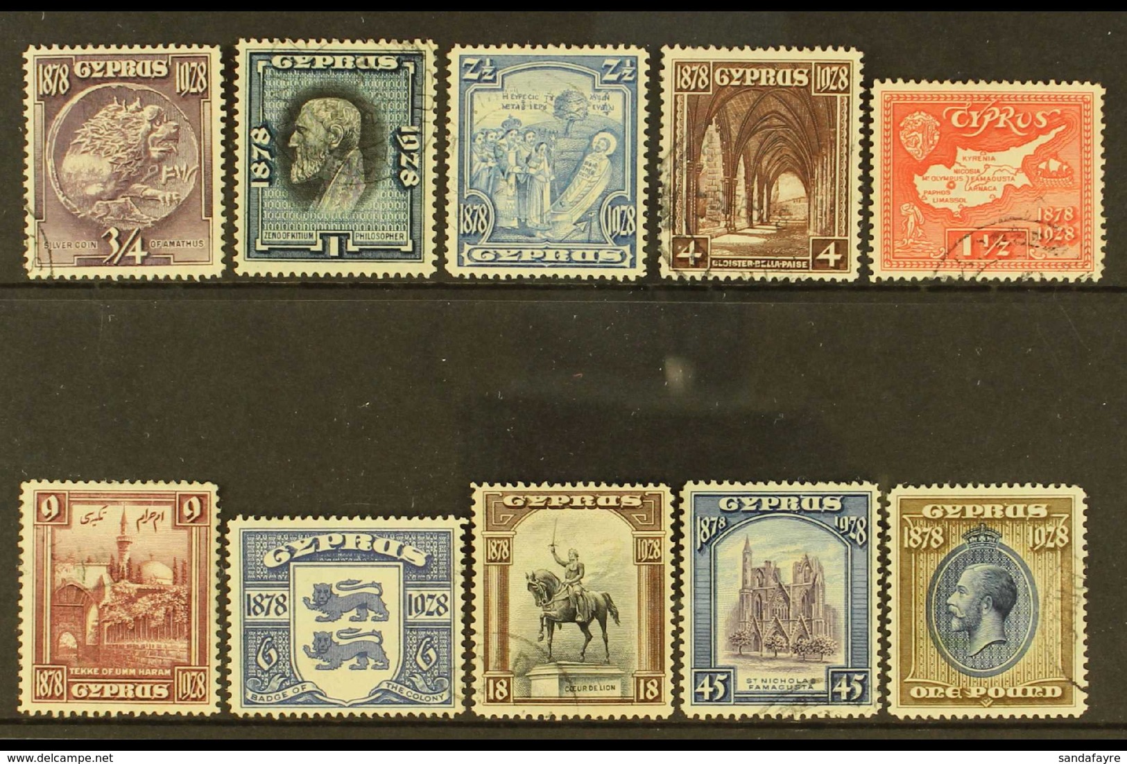 1928 British Rule 50th Anniversary Complete Set, SG 123/32, Very Fine Cds Used (10 Stamps) For More Images, Please Visit - Altri & Non Classificati