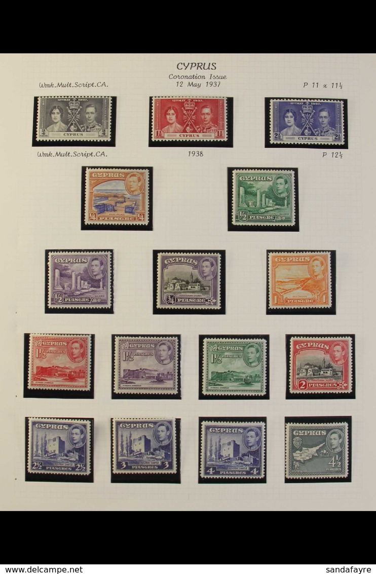 1937-1941 COMPLETE FINE MINT COLLECTION In Hingeless Mounts On Leaves, All Different, Includes 1938-51 Pictorials Set In - Altri & Non Classificati