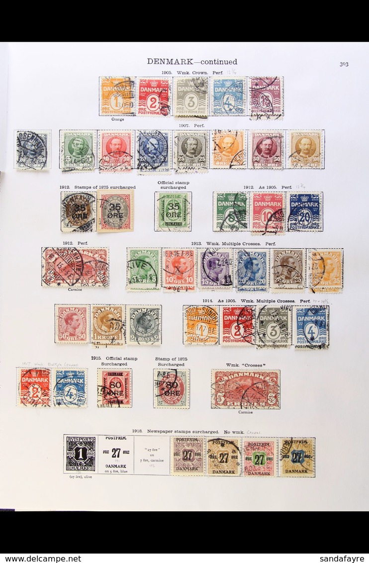 1901-1937 EXTENSIVE COLLECTION A Most Useful "Postal" Issues Mint & Used Collection (mostly Fine Used) On Printed Pages, - Other & Unclassified