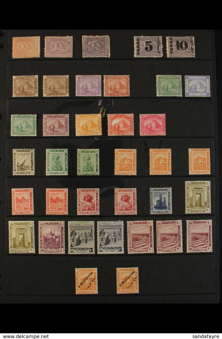 1872-1936 INTERESTING MINT SELECTION. A Mint Selection Presented On A Series Of Stock Pages That Includes "Sphinx & Pyra - Other & Unclassified
