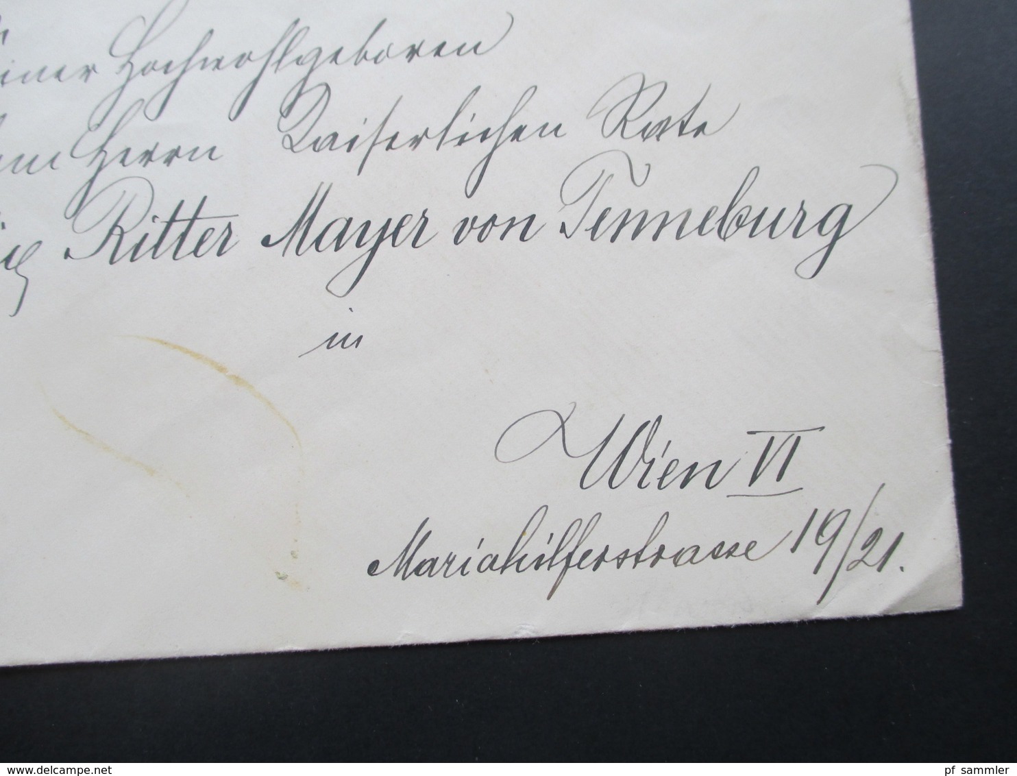 Österreich 1917 Erzherzoglich Rainer'sches Sekretariat An: Felix Ritter Mayer Von Tenneburg. Öst. Touring Club - Briefe U. Dokumente