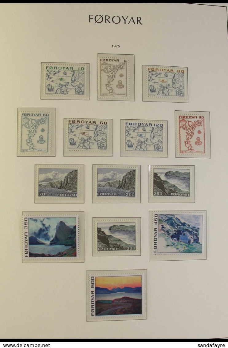 1975-2002 NEVER HINGED MINT COLLECTION. A Lovely All Different Collection In A Lighthouse Hingeless Album With Matching  - Faroe Islands
