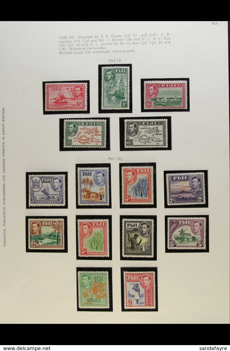 1937-52 COMPLETE MINT KGVI COLLECTION A Delightful Collection Presented In Mounts On Printed Pages With All Definitive A - Fiji (...-1970)
