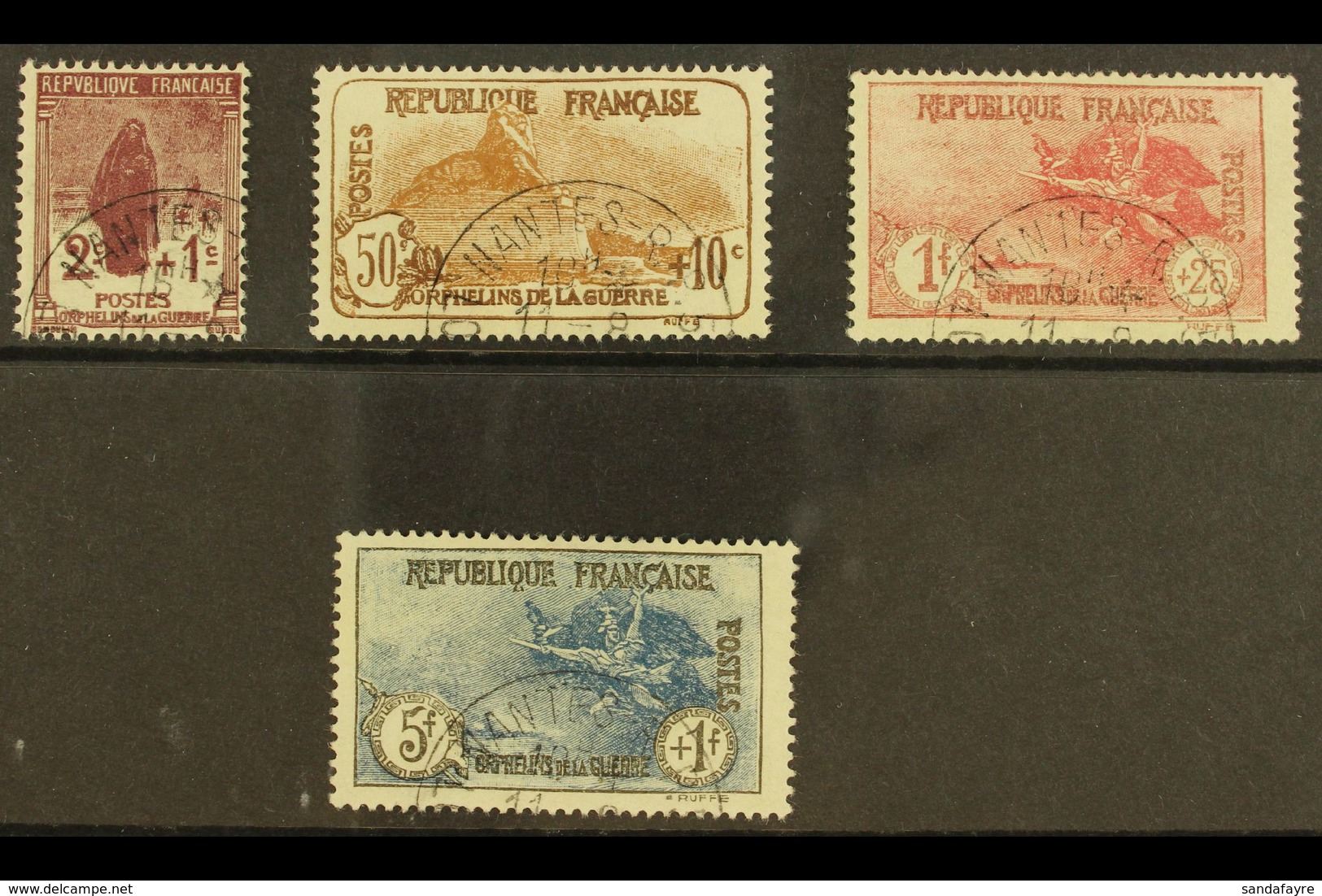 1926-27 War Orphans' Fund Complete Set (Yvert 229/32, SG 450/53), Very Fine Cds Used, Very Fresh. (4 Stamps) For More Im - Altri & Non Classificati