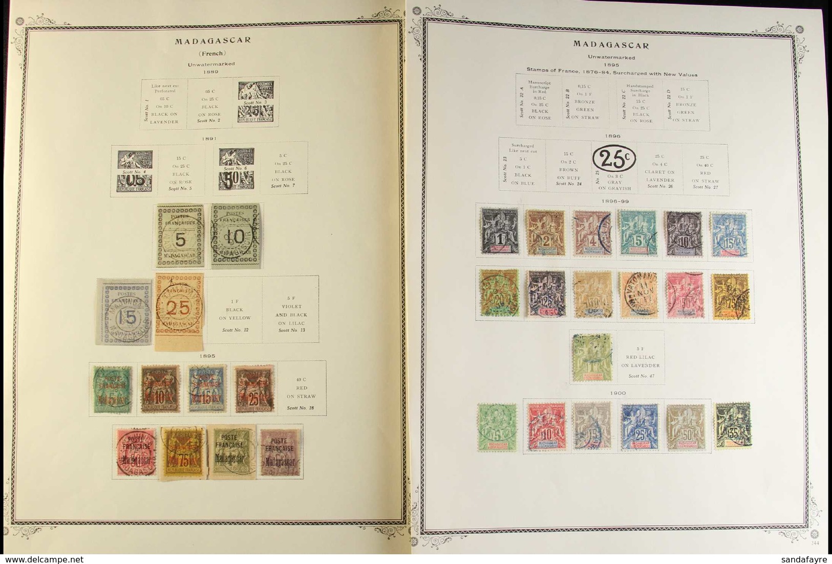 MADAGASCAR 1891-1906 Fine Used Collection With 1891 (June) 5c, 10c, 15c, And 25c Imperfs, 1895 Poste Francaise Madagasca - Other & Unclassified