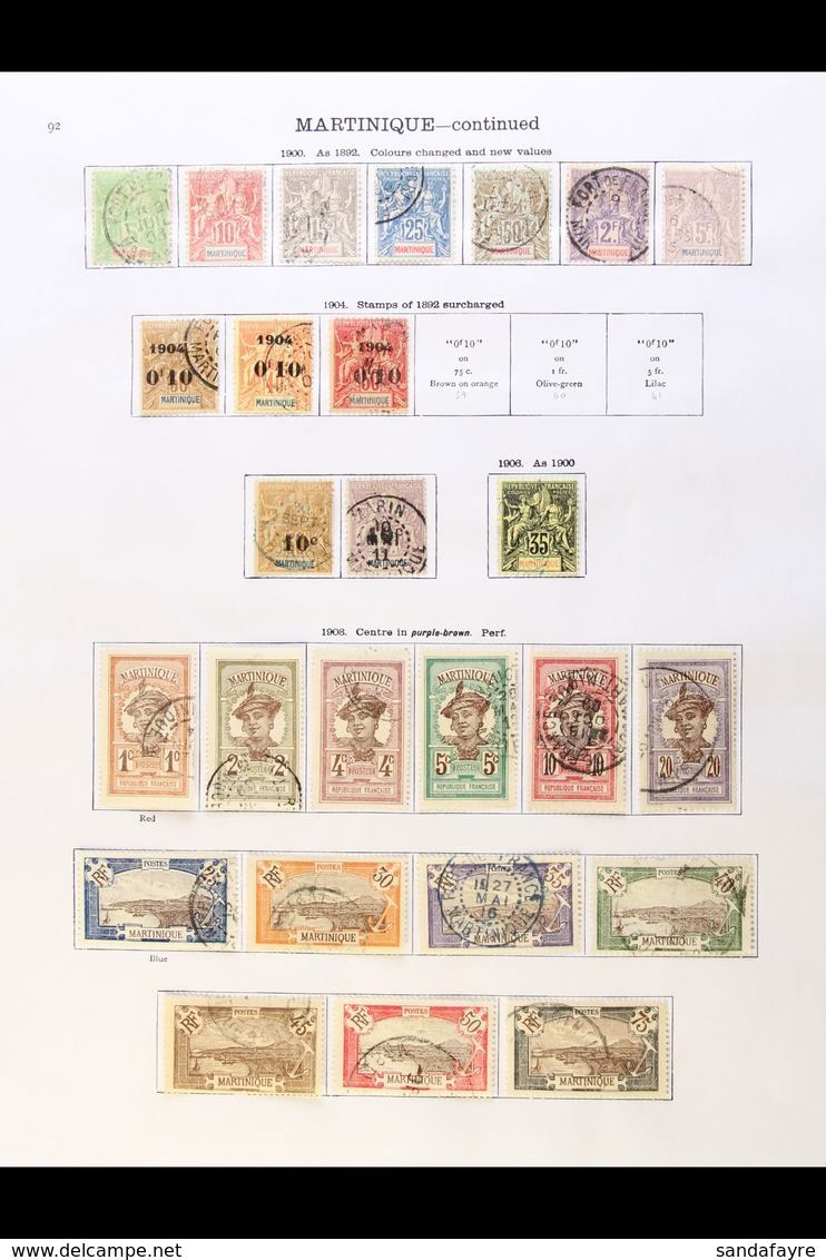 MARTINIQUE 1899-1935 Extensive Mint And Used Collection With Many Complete Sets And Better Items Including 1899 New Colo - Altri & Non Classificati