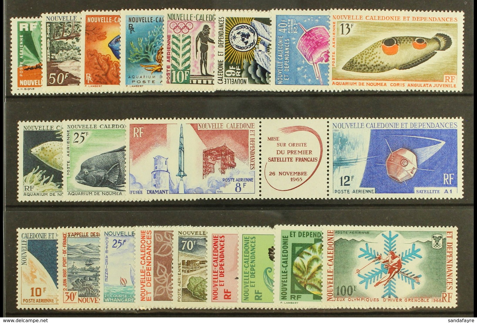 NEW CALEDONIA 1964-67 Complete Air Post Collection. Never Hinged Mint (21 Stamps) For More Images, Please Visit Http://w - Other & Unclassified