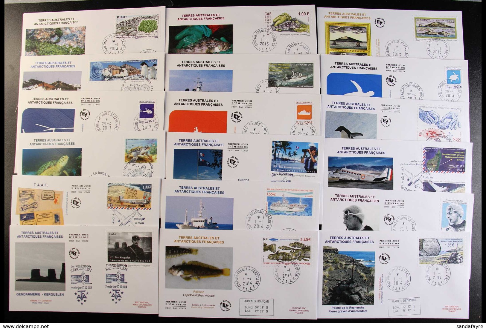 TAAF 2010-2015 FIRST DAY COVERS. Comprehensive Collection Of All Different Illustrated Unaddressed First Day Covers, Lov - Sonstige & Ohne Zuordnung