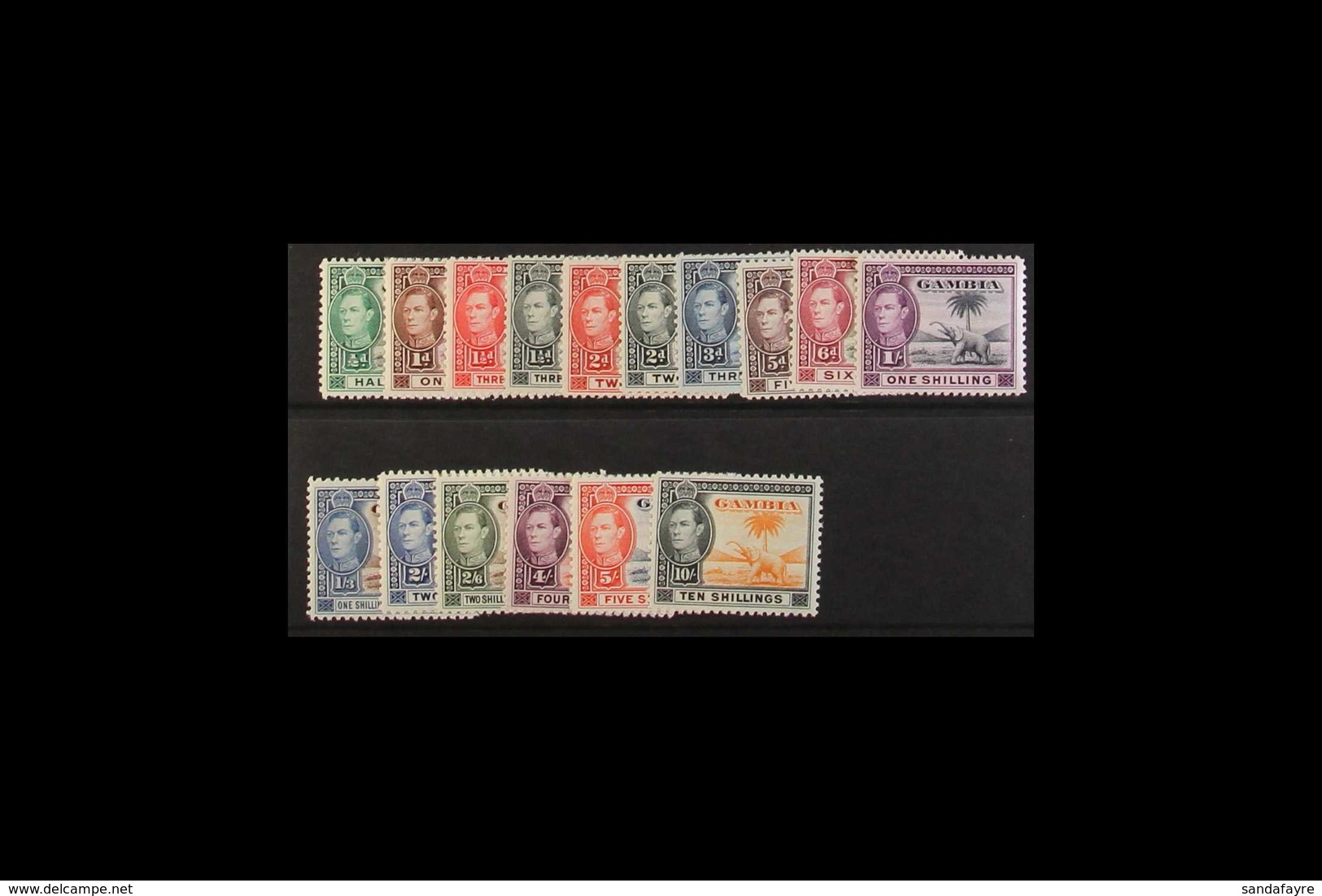 1938-46 Complete KGVI Set, SG 150/161, Fine Never Hinged Mint. (16 Stamps) For More Images, Please Visit Http://www.sand - Gambia (...-1964)