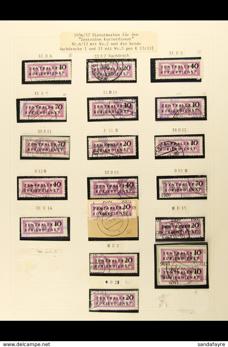 OFFICIALS 1956-59 INTERESTING USED COLLECTION Neatly Presented On Pages With A Delightful Range That Includes Multiples  - Altri & Non Classificati