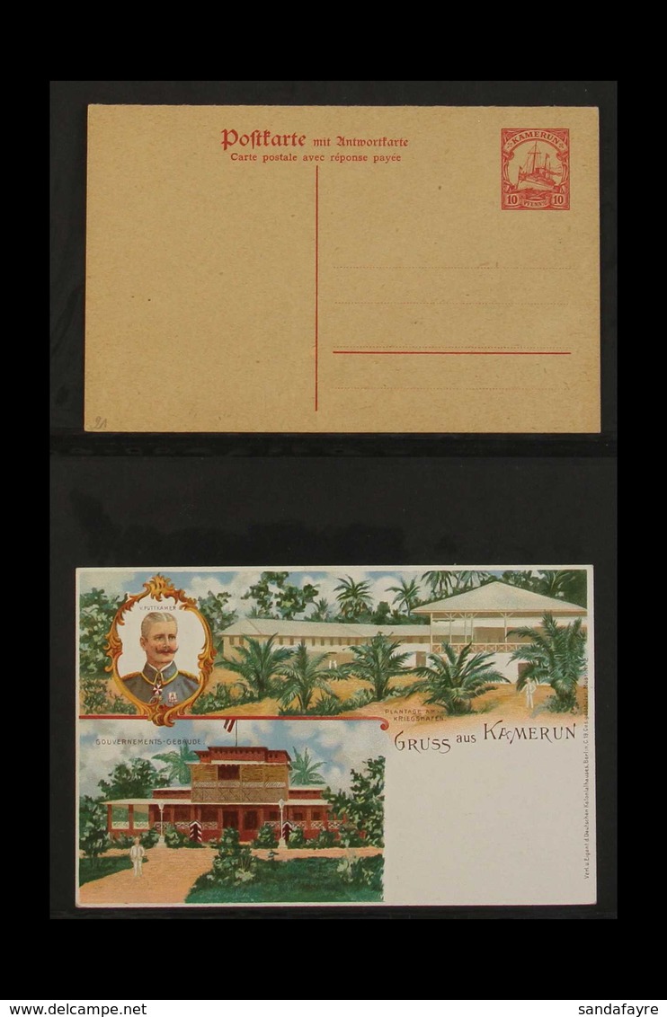 CAMEROON Collection Of Very Fine Unused POSTAL STATIONERY Postal Cards Including An Overprinted 10pf Card With Delightfu - Altri & Non Classificati