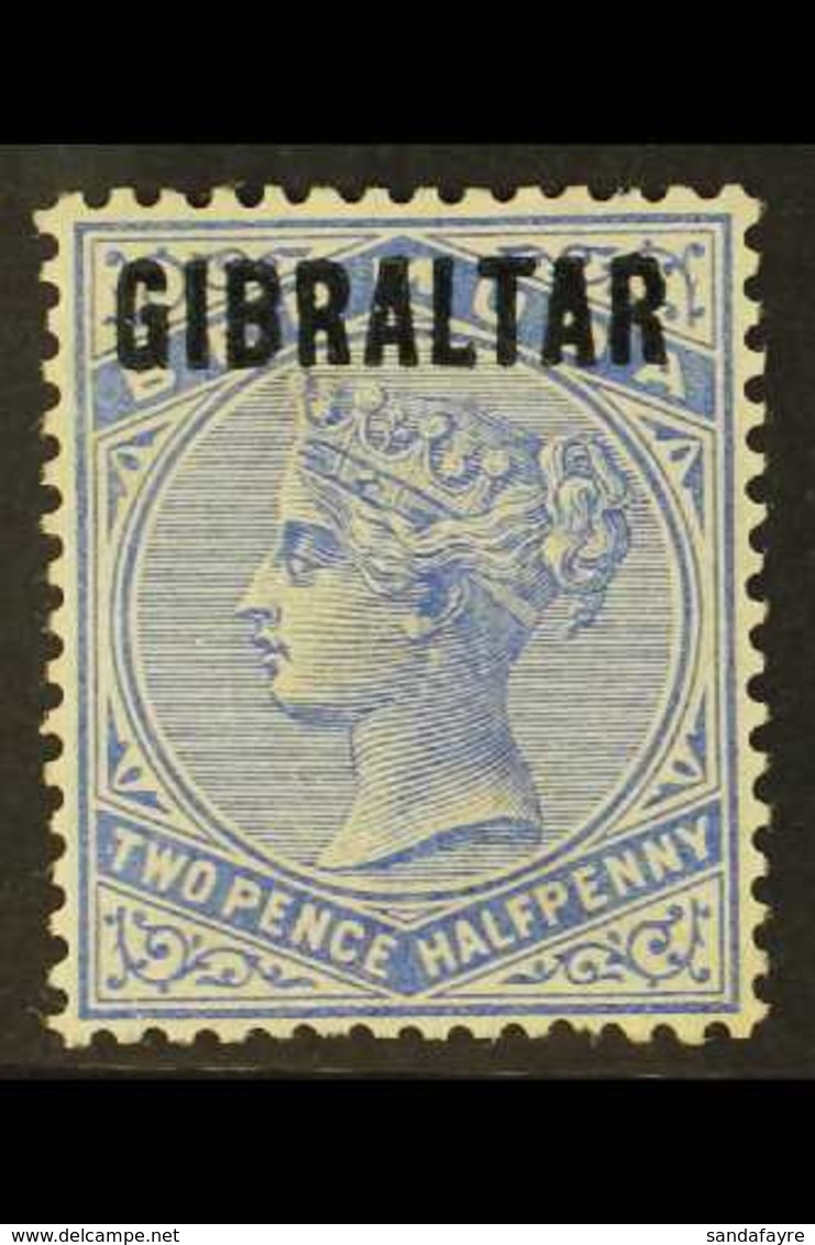 1886 2½d Ultramarine Opt'd "Gibraltar" In Blue Black, SG 4a, Fine Mint For More Images, Please Visit Http://www.sandafay - Gibilterra