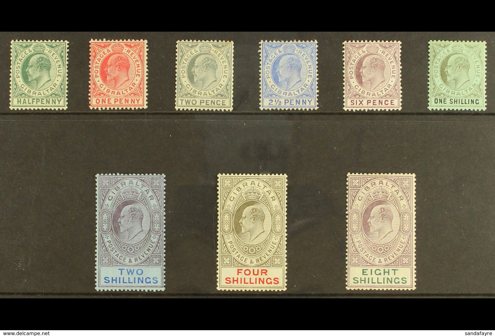 1906-11 Complete Definitive Set, SG 66/74, Very Fine Mint (9 Stamps) For More Images, Please Visit Http://www.sandafayre - Gibilterra