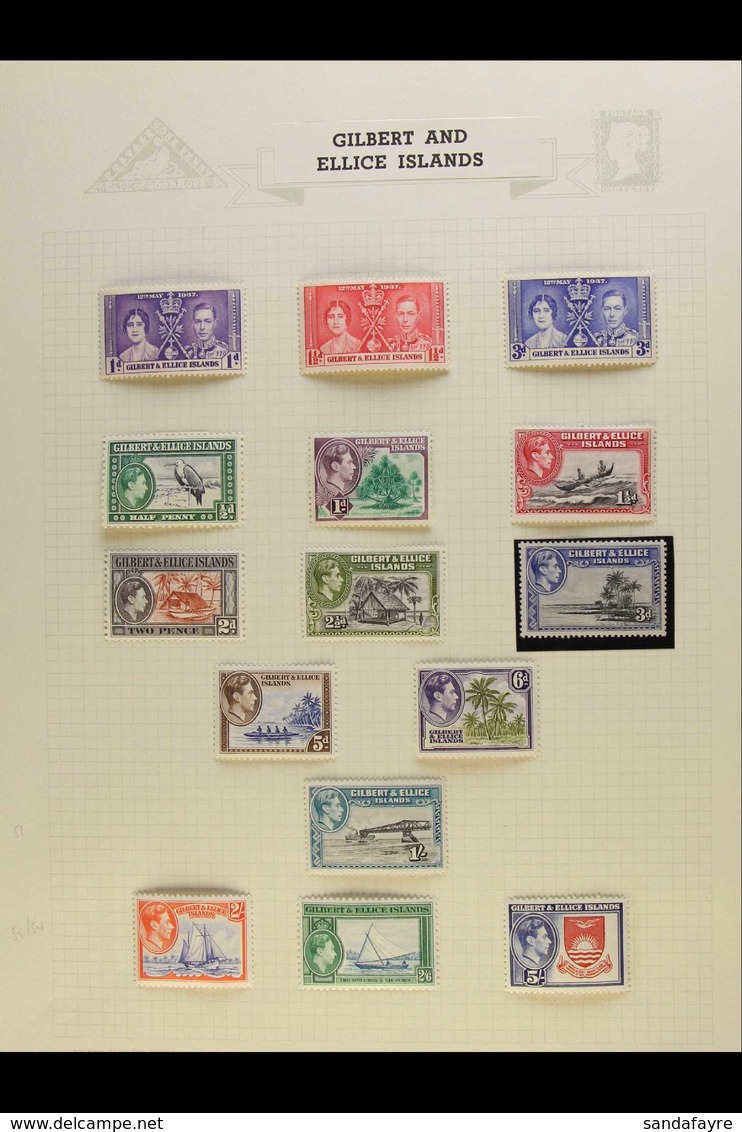 1937-1969 FINE MINT COLLECTION On Leaves, Inc 1938-55 Set, Plus 5d Block Of 4, 1956-62 Set (ex 5s) Etc. Lovely. (68 Stam - Gilbert & Ellice Islands (...-1979)