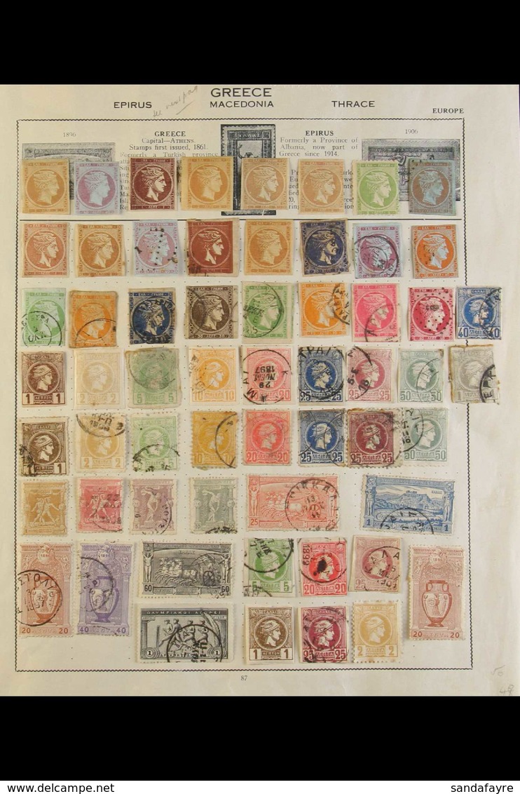 1861-1954 ATTRACTIVE OLD COLLECTION On Leaves, Mint & Used, Includes Large Hermes Heads (x24 Examples) Incl 1861 2L (x2) - Other & Unclassified