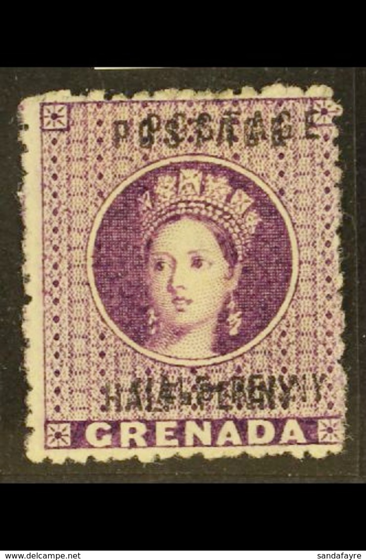 1881 ½d Dull Mauve, Variety "surcharge Double", SG 21b, Very Fine Mint, No Gum. RPS Cert. For More Images, Please Visit  - Grenade (...-1974)