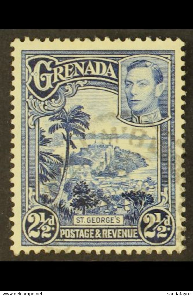 1938 2½d Bright Blue, Geo VI, Variety "perf 12½ X 13½", SG 157a, Very Fine Used. For More Images, Please Visit Http://ww - Grenada (...-1974)