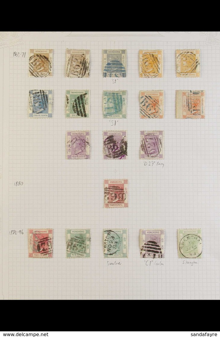 1863-1898 USED COLLECTION On Leaves, Includes 1863-71 Vals To 30c With Shades, 1880 2c, 1882-96 Vals To 30c, 1885 Surcha - Altri & Non Classificati