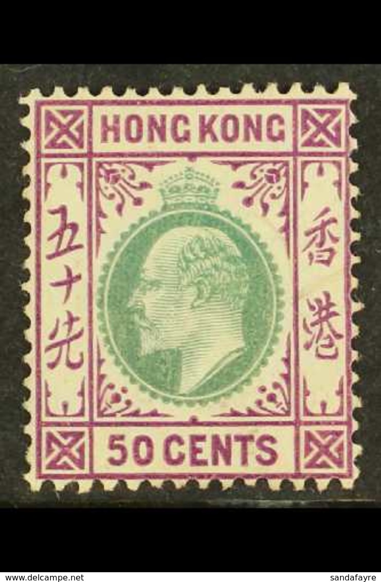 1904-06 50c Green And Magenta On Chalk Surfaced Paper, SG 85a, Fine Mint. For More Images, Please Visit Http://www.sanda - Other & Unclassified