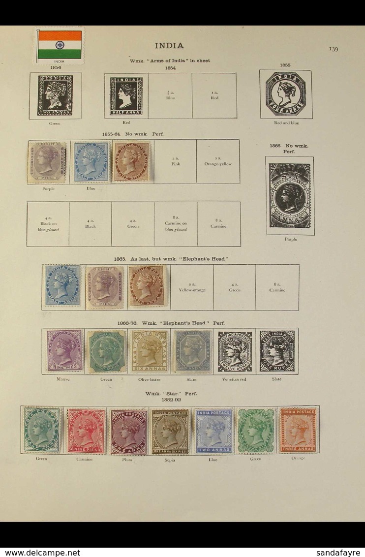 1865-1936 MINT COLLECTION Presented On Printed "New Ideal" Album Pages. Includes 1865 ½a, 1s & 8p's, 1866-78 4a & 6a8p,  - Other & Unclassified